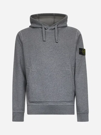 Stone Island Grey Cotton Hoodie