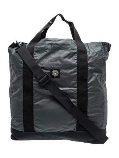 Pre-owned Stone Island Nylon Tote In Blue