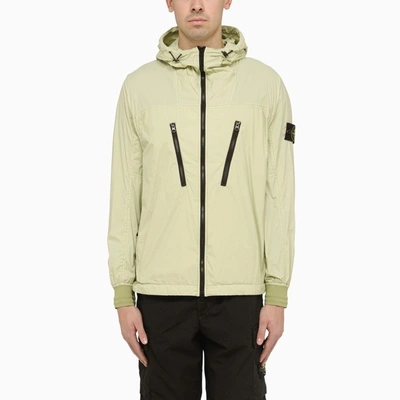 Stone Island Packable Jacket With Lavender Logo Men In Light Blue