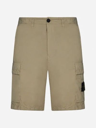 Stone Island Regular-fit Cotton Cargo Shorts In Sand
