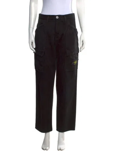 Pre-owned Stone Island Straight Leg Pants In Black