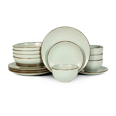 Stone Lain Brasa 16-pc. Stoneware Dinnerware Set In Green