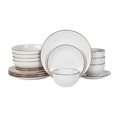 Stone Lain Brasa 16-pc. Stoneware Dinnerware Set In White