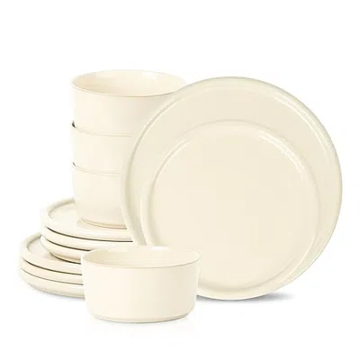 Stone Lain Eden 12-pc. Stoneware Dinnerware Set In White