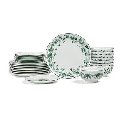 Stone Lain Esme 24-pc. Porcelain Dinnerware Set In Green