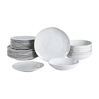 Stone Lain Harper 24-pc. Stoneware Dinnerware Set In White