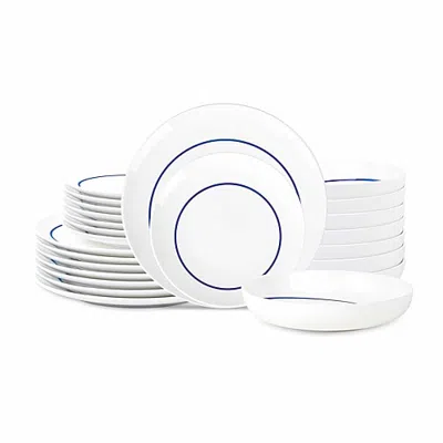 Stone Lain Luna 24-pc. Porcelain Dinnerware Set In White