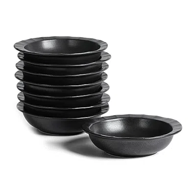 Stone Lain Oasis 8-pc. Stoneware Pasta Bowl In Black