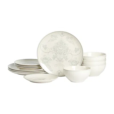 Stone Lain Opal 12-pc. Stoneware Dinnerware Set In Gray