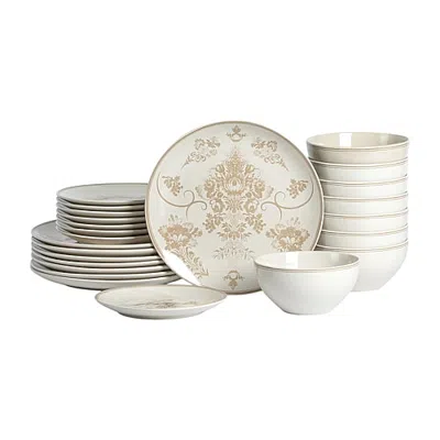 Stone Lain Opal 24-pc. Stoneware Dinnerware Set In Beige