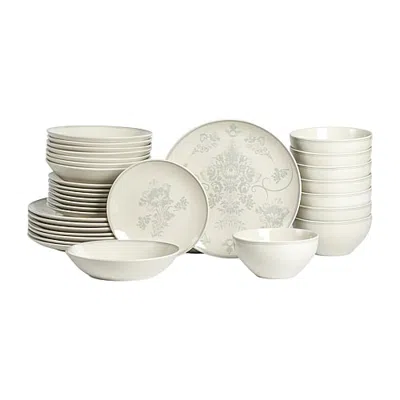 Stone Lain Opal 32-pc. Stoneware Dinnerware Set In Gray