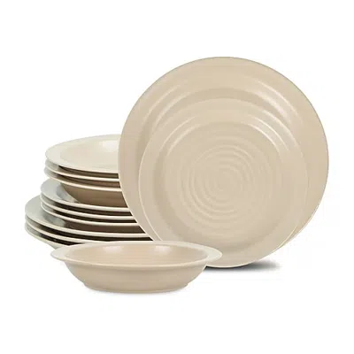 Stone Lain Orbit 12-pc. Stoneware Dinnerware Set In Neutral