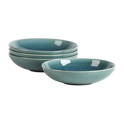 Stone Lain Riley 4-pc. Stoneware Pasta Bowl In Blue