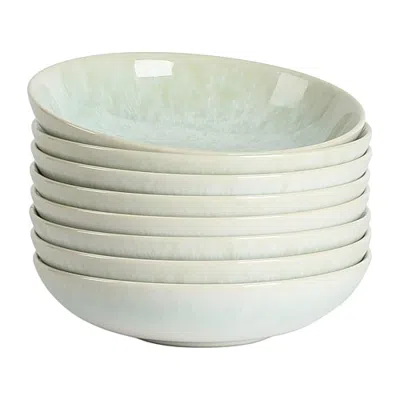 Stone Lain Riley 8-pc. Stoneware Pasta Bowl In Green