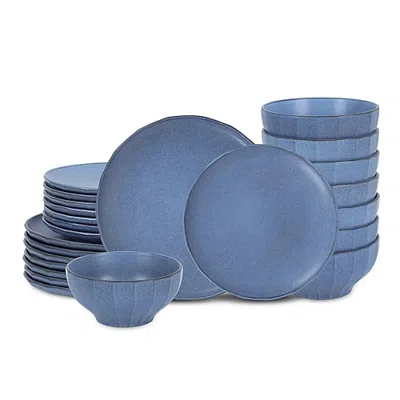 Stone Lain Rio 24-pc. Stoneware Dinnerware Set In Blue