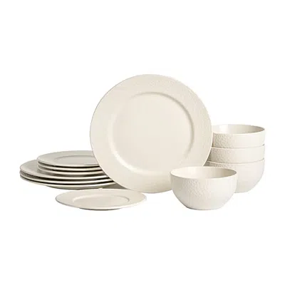 Stone Lain Topaz 12-pc. Stoneware Dinnerware Set In Beige