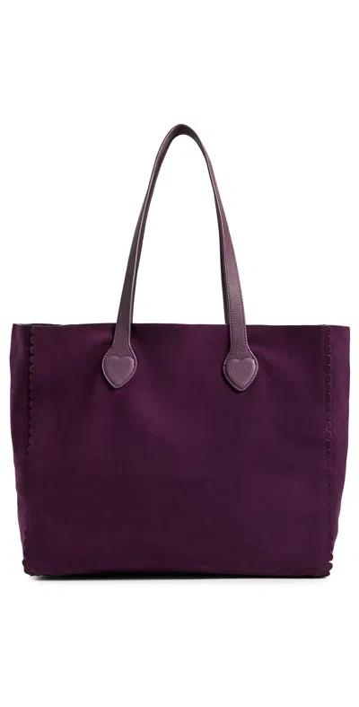 Stoney Clover Lane Heniretta Suede Tote Fig