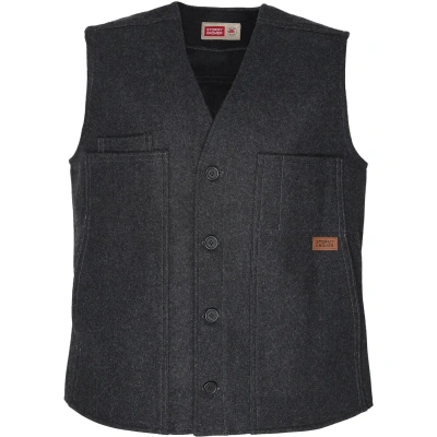Pre-owned Stormy Kromer The Button Vest  Men In Gray