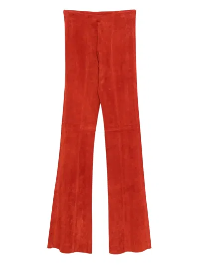 Stouls Panelled Trousers In Orange