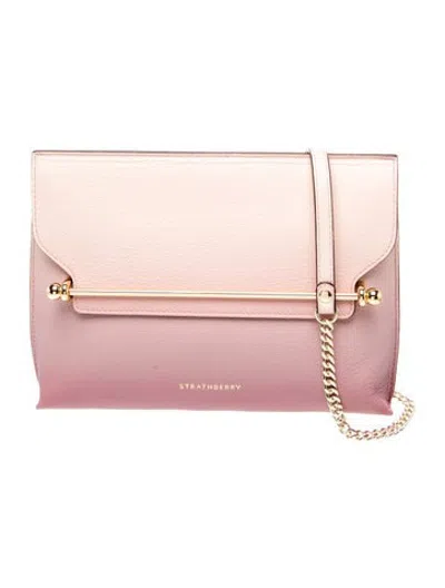 Pre-owned Strathberry Leather Crossbody Bag In Pink