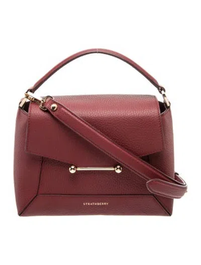Pre-owned Strathberry Leather Mosaic In Burgundy