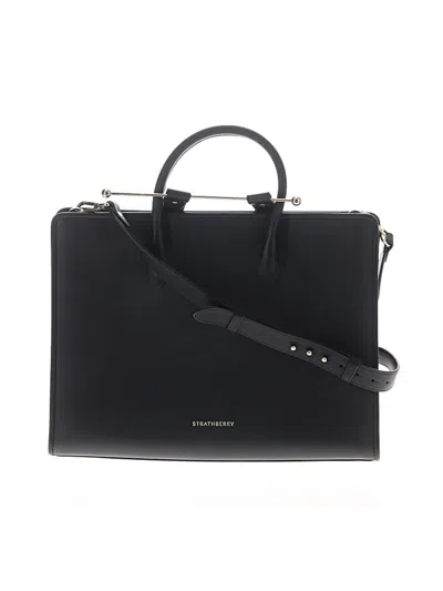 Strathberry Leather Satchel In Black