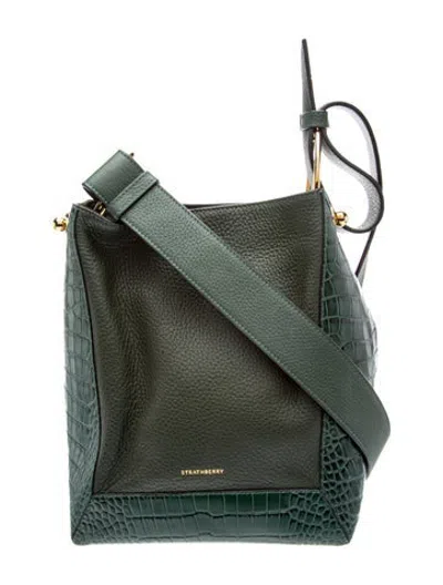 Pre-owned Strathberry Leather Shoulder Bag In Green
