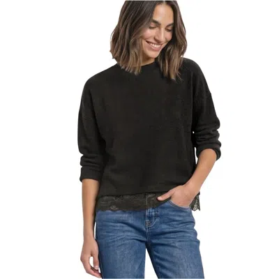 Street One Brown Polyester Long Sleeve T-shirt In Black