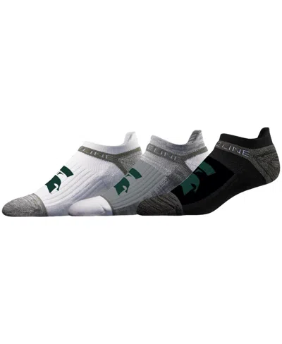 Strideline Stride Line Men's And Women's Michigan State Spartans Premium Low 3-pack Ankle Socks Set In Multi