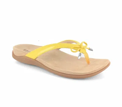 Strive Women's Stylish Comfort Ray Flower Sandal In Yellow