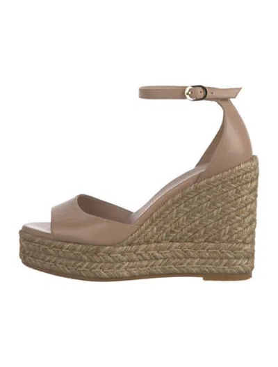 Pre-owned Stuart Weitzman Leather Espadrilles In Neutrals