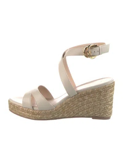 Pre-owned Stuart Weitzman Leather Espadrilles In Neutrals
