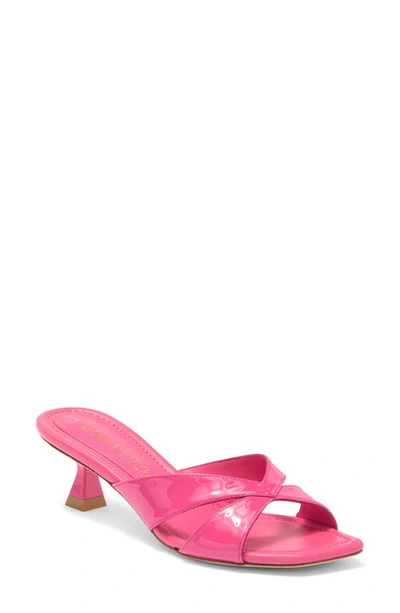 Stuart Weitzman Miami Xcurve 50 Slide Sandal In Hot Pink