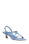 Stuart Weitzman Oasis 50 Kitten Heel Slingback Sandal In Blue Steel