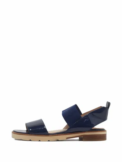 Pre-owned Stuart Weitzman Patent Leather Sandals In Blue