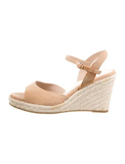 Pre-owned Stuart Weitzman Suede Espadrilles In Neutrals