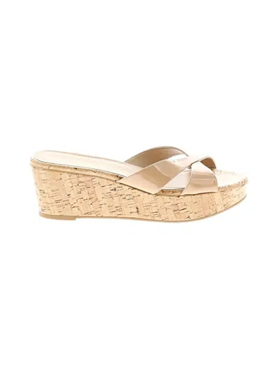 Pre-owned Stuart Weitzman Wedges In Gold
