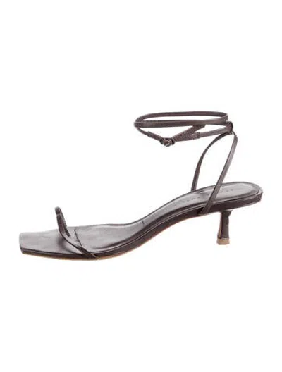 Pre-owned Studio Amelia Leather Sandals In Multicolor