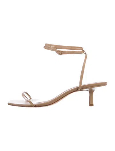 Pre-owned Studio Amelia Leather Sandals In Neutrals