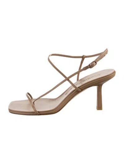 Pre-owned Studio Amelia Leather Sandals In Neutrals