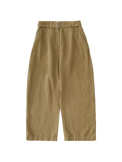 Studio Nicholson Chatto Belted Trousers In Brown