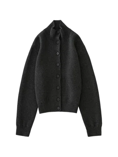 Studio Nicholson Crovie High-neck Cardigan In Green