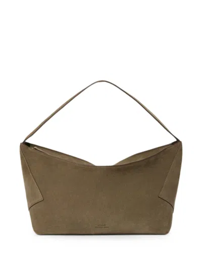 Studio Nicholson Hagu Suede Shoulder Bag In Brown
