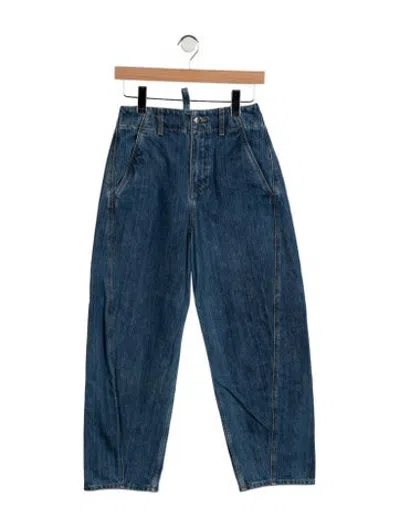 Pre-owned Studio Nicholson High-rise Wide Leg Jeans In Blue