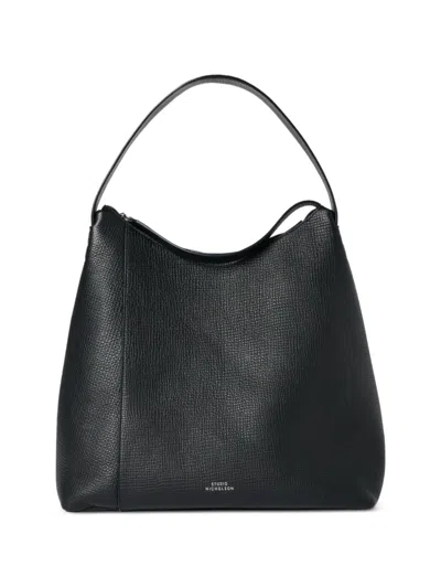 Studio Nicholson Hobo Type 1 Leather Tote Bag In Black