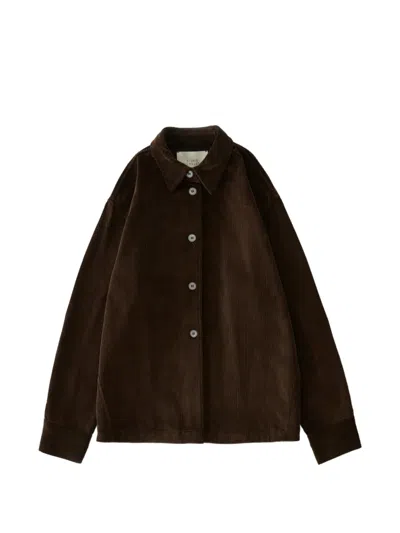 Studio Nicholson Santini Corduroy Shirt In Neutral