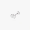 Studs Crown Baguette Flatback Stud In Silver