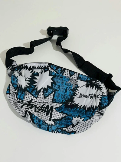 Pre-owned Stussy X Vintage Stussy Waist Pouch Bag Increase The Peace In Black