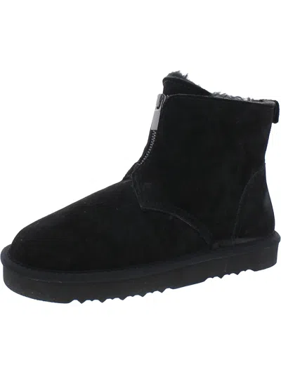 Style & Co Womens Suede Ankle Winter & Snow Boots In Black