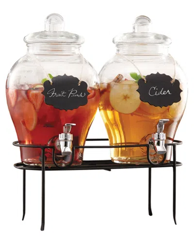 Style Setter Sanford Set Of 2 Beverage Dispenser In Clear